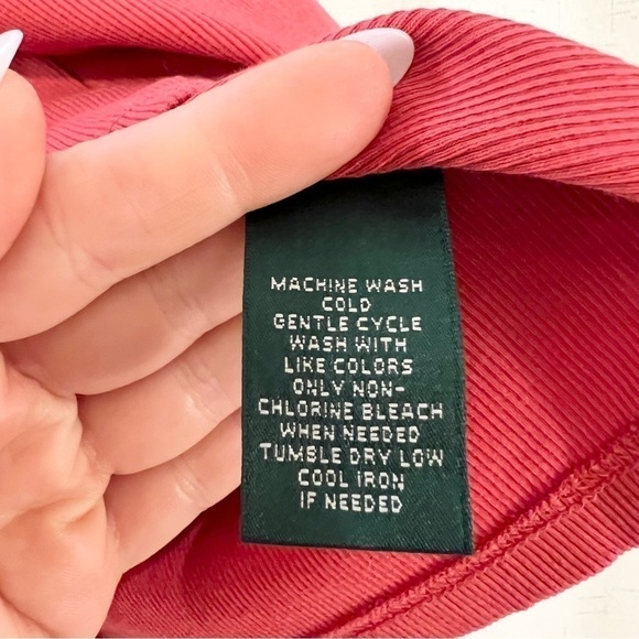 LAUREN Ralph Lauren Ribbed Cotton Blouse in Red - Picture 5 of 5